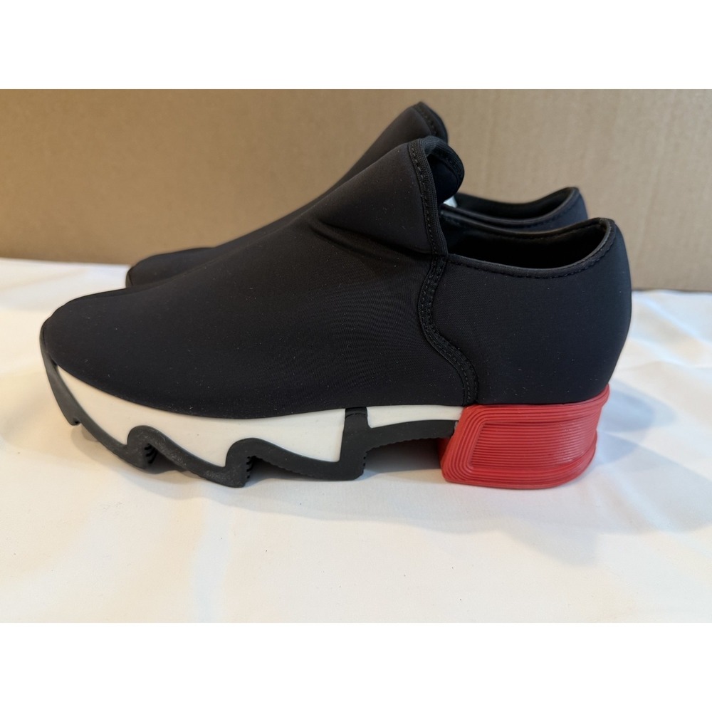 IRI NYC Womens 38 Black White Red Neoprene Heeled Sneaker NWB - Picture 3 of 11